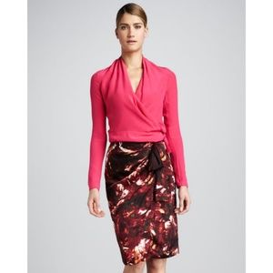 Rachel Roy Winter Rose Sarong Skirt Silk Blend